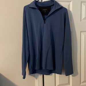Banana Republic Blue Moisture Wicking Quarter Zip Size M